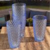 Leading Ware Diamond Cut Acrylic Drinking Glasses (Set of 4), Bpa Free, 19Oz - Blue - Image 6