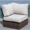 Shick - Corner Wedge Patio Chair With Cushions - Espresso - Image 3