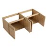 Original 60" Wall Mounted Bathroom Vanity With Double Resin Sink And Soft Closing Doors Plywood - Oak - Image 16