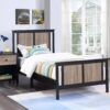 Connelly - Reversible Panel Twin Bed - Black / Vintage Walnut - Image 3
