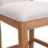 Bar Stools (Set of 2), Rubber Wood Frame, Retro Bar Chairs Suitable For Kitchen Island - Beige / Wood - Image 12