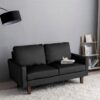 Plush Comfort Loveseat - Black - Image 3