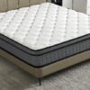 12" Full Size Hybrid Pillow Top Mattress A Box With Gel Infused Memory Foam, Breathable And Hypoallergenic, Medium Firm For Lumbar Support - White / Gray - Image 2