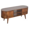 Rounded Entertainment Unit - Chestnut - Image 3