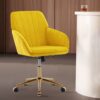 Swivel Office Chair - Bright Yellow / Gold - Image 3