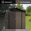 4FtX6Ft Out Storage Sheds Apex Roof - Brown / Black - Image 2