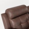 Genuine Leather Non-Power Reclining Sofa With Drop Down Table, Stainless Steel Cupholders And Magazine Bag - Brown - Image 6