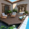 New Style Patio Deck Tiles, Diy Module Interlocking Decking Tiles Floor Tile Outdoor And Indoor, Easy And Quick Installation Court Tiles For Porch Poolside Balcony Backyard 44 Pieces - Red Brown - Image 2