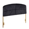 Lindsey - Queen Headboard Contemporary Glam - Gold / Black - Image 2