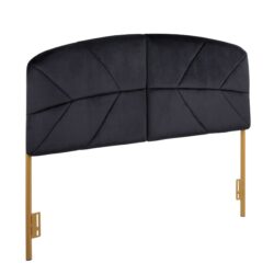 Lindsey - Queen Headboard Contemporary Glam - Gold / Black