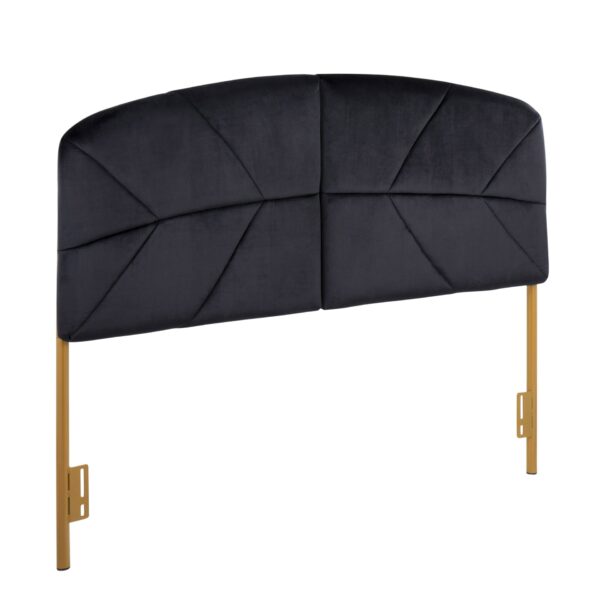 Lindsey - Queen Headboard Contemporary Glam - Gold / Black