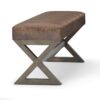 Salinger - Large Ottoman Bench - Distressed Chestnut Brown - Image 3