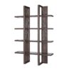 Wooden 4 Tier Display Organizing Cabinet, Tall Bookcase With Open Shelving - Walnut Oak - Image 2