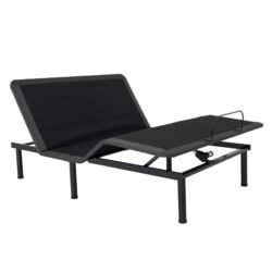 Queen Size Quick Assembly Adjustable Bed Frame With Voice Activated Controls - Black