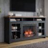 Essex - Fireplace TV Stand Console For TVs Up To 85" - Black, Whiskey - Image 3