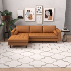 Anthony - Corner Sectional Sofa Left Facing - Orange