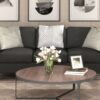 3 Seat Sofa Living Room Sofa - Black - Image 9