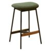 Modern Bar Stools Comfortable & Stylish Counter Height And Bar Height Bar Stools, Soft Fabric Upholstered, Backless For Kitchen, Dining Room Bar Chairs (Set of 2) - Green - Image 11