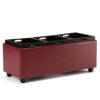Avalon - Storage Ottoman - Red - Image 4