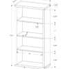 5 Tier, Bookshelf, Bookcase, Etagere, For Office, Contemporary & Modern - White - Image 5