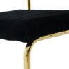 Modern Simple Light Luxury Dining Chair With Metal Legs, Teddy Material, (Set of 2) - Black - Image 13