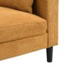Modern Upholstered 2 Piece Sofa Set, Comfy Corduroy For Living Room And Small Spaces - Orange - Image 13