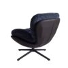 360° Swivel Office Chair, Modern Chenille Chair With And Metal Base Frame, No Wheels, Accent Chair - Dark Blue - Image 13