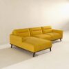 Ella - L Shaped Linen Left Sectional Couch - Yellow - Image 6