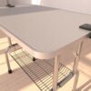 Folding Dog Pet Grooming Table Stainless Steel Frame Rubber Mat On Board With Adjustable Arm And Clamps, Pet Dog Cat Grooming Table - Silver Gray - Image 10