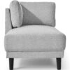 Mid-Century Modern Linen Corner Lounge Chair, Upholstered Indoor Chaise Lounge, Sleeper Sofa - Gray - Image 4