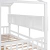 Twin Size House Bed With 2 Drawers, Kids Bed With Storage Shelf - White - Image 11