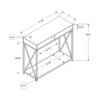 Accent Table, Console, Entryway, Narrow, Sofa, Living Room, Bedroom, Contemporary, Modern - Taupe - Image 8
