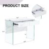 Environmental Protection Minimalist Dresser, Desk, Desktop Computer Desk, With Double Drawer Storage Space, Simple Home, Perfect For Various Styles - White - Image 3