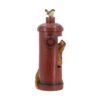 Red Fire Hydrant Water Fountain With Dog And Bird Accents, Outdoor Fountian With Light And Pump - Red / Light Brown - Image 4