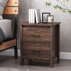 Titeca - Contemporary Wood 2 Drawer Nightstand - Brown - Image 5