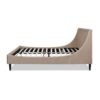 Aspen - Queen Vertical Tufted Modern Headboard Platform Bed Set - Mink Beige - Image 6