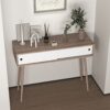 Rustic Entryway Console Table With Sliding White Doors And Wood Legs - Natural - Image 8