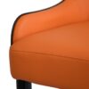 Modern Sponge-Filled Dining Chair, Solid Wood Metal Legs, Suitable For Restaurants, Living Rooms And Rooms (Set of 2) - Orange / Dark Brown - Image 13