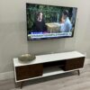 Caroline - White TV Stand Up To 72" - Brown / White - Image 8
