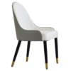 Modern Sponge-Filled Dining Chair, Solid Wood Metal Legs, Suitable For Restaurants, Living Rooms And Rooms (Set of 2) - White / Gray - Image 13