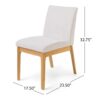 Contemporary Dining Chair (Set of 2) With Upholstered Legs - Light Beige - Image 2