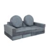 14 Pieces Kids Sofa Modular Play Couch Child Sectional Sofa To Boost Creativity Boys And Girls Diy Creating Playroom Couch Furniture For Toddlers Convertible Foam And Floor Cushion - Gray - Image 14