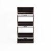 Modern Freestanding Shoe Storage Cabinet With 3 Flip Drawers - White / Walnut - Image 16