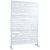 Outdoor & Indoor Privacy Screen Metal Privacy Screen, Freestanding Decorative Screen For Deck Balcony Patio - White - Image 5