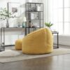 Bedding Bean Bag Sofa Chair High Pressure Foam Bean Bag Chair Adult Material With Padded Foam Padding Compressed Bean Bag With Footrest - Yellow - Image 9