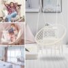 Macrame Hanging Hammock Chair, Cotton Rope Swing For Indoor And Outdoor Use, 330 Lbs Capacity - Beige - Image 2
