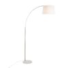 March - Contemporary Floor Lamp - Nickel / White - Image 2