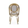 French Bistro Chair Set Outdoor Cafe Style - White / Gray - Image 10