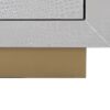 Anpu - Faux Crocodile Skin Console Cabinet - Silver - Image 9