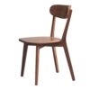Simple Dining Chair, Solid Chair Table For Living Room Chair - Dark Natural - Image 17